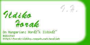 ildiko horak business card
